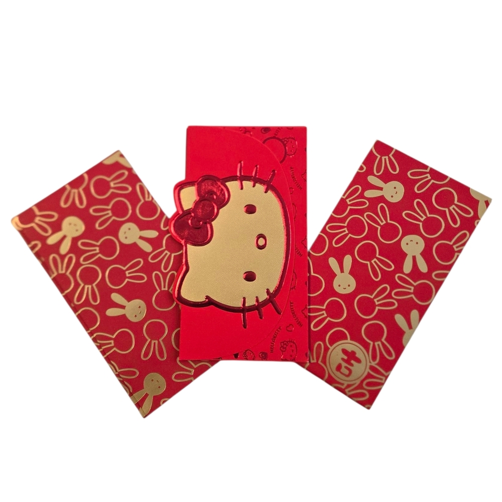 5 for $10 Hello Kitty & Rabbit Chinese New Year Red Envelopes 6 Pieces